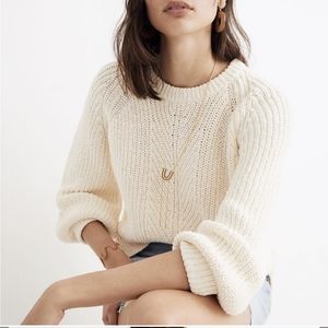 SOLD balloon-sleeve pullover knit sweater